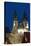 Christmas Tree and Tyn Gothic Church-Richard Nebesky-Stretched Canvas