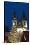 Christmas Tree and Tyn Gothic Church-Richard Nebesky-Stretched Canvas