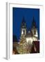 Christmas Tree and Tyn Gothic Church-Richard Nebesky-Framed Photographic Print