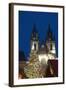 Christmas Tree and Tyn Gothic Church-Richard Nebesky-Framed Photographic Print