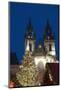 Christmas Tree and Tyn Gothic Church-Richard Nebesky-Mounted Photographic Print