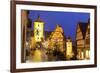 Christmas Tree at the Plonlein, Rothenburg Ob Der Tauber, Bavaria, Germany, Europe-Miles Ertman-Framed Photographic Print