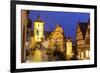 Christmas Tree at the Plonlein, Rothenburg Ob Der Tauber, Bavaria, Germany, Europe-Miles Ertman-Framed Photographic Print