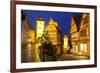 Christmas Tree at the Plonlein, Rothenburg Ob Der Tauber, Bavaria, Germany, Europe-Miles Ertman-Framed Photographic Print