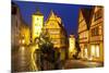 Christmas Tree at the Plonlein, Rothenburg Ob Der Tauber, Bavaria, Germany, Europe-Miles Ertman-Mounted Photographic Print