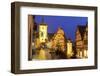 Christmas Tree at the Plonlein, Rothenburg Ob Der Tauber, Bavaria, Germany, Europe-Miles Ertman-Framed Photographic Print