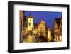 Christmas Tree at the Plonlein, Rothenburg Ob Der Tauber, Bavaria, Germany, Europe-Miles Ertman-Framed Photographic Print