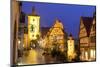Christmas Tree at the Plonlein, Rothenburg Ob Der Tauber, Bavaria, Germany, Europe-Miles Ertman-Mounted Photographic Print