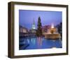 Christmas tree at Trafalgar Square, London, England, United Kingdom of Great Britain-null-Framed Art Print