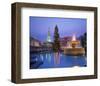 Christmas tree at Trafalgar Square, London, England, United Kingdom of Great Britain-null-Framed Art Print