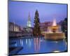 Christmas tree at Trafalgar Square, London, England, United Kingdom of Great Britain-null-Mounted Art Print