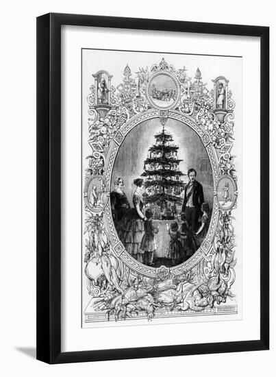 Christmas Tree at Windsor Castle, 1848-J.l. Williams-Framed Giclee Print