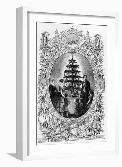 Christmas Tree at Windsor Castle, 1848-J.l. Williams-Framed Giclee Print