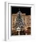 Christmas Tree, Baroque Building and Stalls at Christmas Market, Linz, Austria-Richard Nebesky-Framed Photographic Print