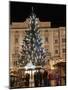 Christmas Tree, Baroque Building and Stalls at Christmas Market, Linz, Austria-Richard Nebesky-Mounted Photographic Print