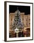 Christmas Tree, Baroque Building and Stalls at Christmas Market, Linz, Austria-Richard Nebesky-Framed Photographic Print