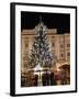 Christmas Tree, Baroque Building and Stalls at Christmas Market, Linz, Austria-Richard Nebesky-Framed Photographic Print