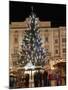 Christmas Tree, Baroque Building and Stalls at Christmas Market, Linz, Austria-Richard Nebesky-Mounted Photographic Print