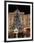 Christmas Tree, Baroque Building and Stalls at Christmas Market, Linz, Austria-Richard Nebesky-Framed Photographic Print