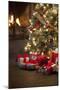 Christmas Tree by Fireplace-null-Mounted Photographic Print