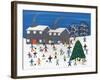 Christmas Tree by the Cottages-Gordon Barker-Framed Giclee Print