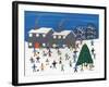 Christmas Tree by the Cottages-Gordon Barker-Framed Giclee Print