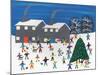 Christmas Tree by the Cottages-Gordon Barker-Mounted Giclee Print