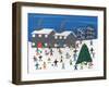 Christmas Tree by the Cottages-Gordon Barker-Framed Giclee Print