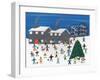 Christmas Tree by the Cottages-Gordon Barker-Framed Giclee Print