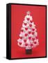 Christmas Tree Decorated with Hearts-null-Framed Stretched Canvas