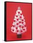 Christmas Tree Decorated with Hearts-null-Framed Stretched Canvas