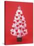 Christmas Tree Decorated with Hearts-null-Stretched Canvas