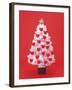 Christmas Tree Decorated with Hearts-null-Framed Photographic Print