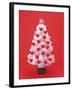 Christmas Tree Decorated with Hearts-null-Framed Photographic Print