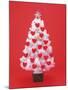 Christmas Tree Decorated with Hearts-null-Mounted Photographic Print