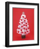 Christmas Tree Decorated with Hearts-null-Framed Photographic Print