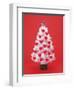 Christmas Tree Decorated with Hearts-null-Framed Photographic Print