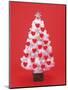 Christmas Tree Decorated with Hearts-null-Mounted Photographic Print