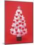 Christmas Tree Decorated with Hearts-null-Mounted Photographic Print