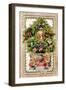 Christmas Tree Festooned with Presents Extending on Tabs to Reveal Pictures of Children-null-Framed Giclee Print