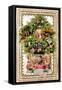 Christmas Tree Festooned with Presents Extending on Tabs to Reveal Pictures of Children-null-Framed Stretched Canvas