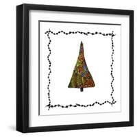 Christmas Tree from Patterns.Vector-Ihnatovich Maryia-Framed Art Print