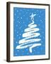 Christmas Tree in Blue-Crockett Collection-Framed Giclee Print
