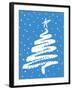 Christmas Tree in Blue-Crockett Collection-Framed Giclee Print