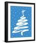 Christmas Tree in Blue-Crockett Collection-Framed Giclee Print