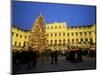 Christmas Tree in Front of Schonbrunn Palace at Dusk, Unesco World Heritage Site, Vienna, Austria-Jean Brooks-Mounted Photographic Print