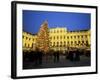 Christmas Tree in Front of Schonbrunn Palace at Dusk, Unesco World Heritage Site, Vienna, Austria-Jean Brooks-Framed Photographic Print