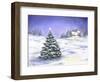 Christmas Tree in Snow-MAKIKO-Framed Giclee Print