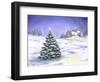 Christmas Tree in Snow-MAKIKO-Framed Giclee Print