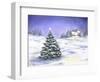 Christmas Tree in Snow-MAKIKO-Framed Giclee Print